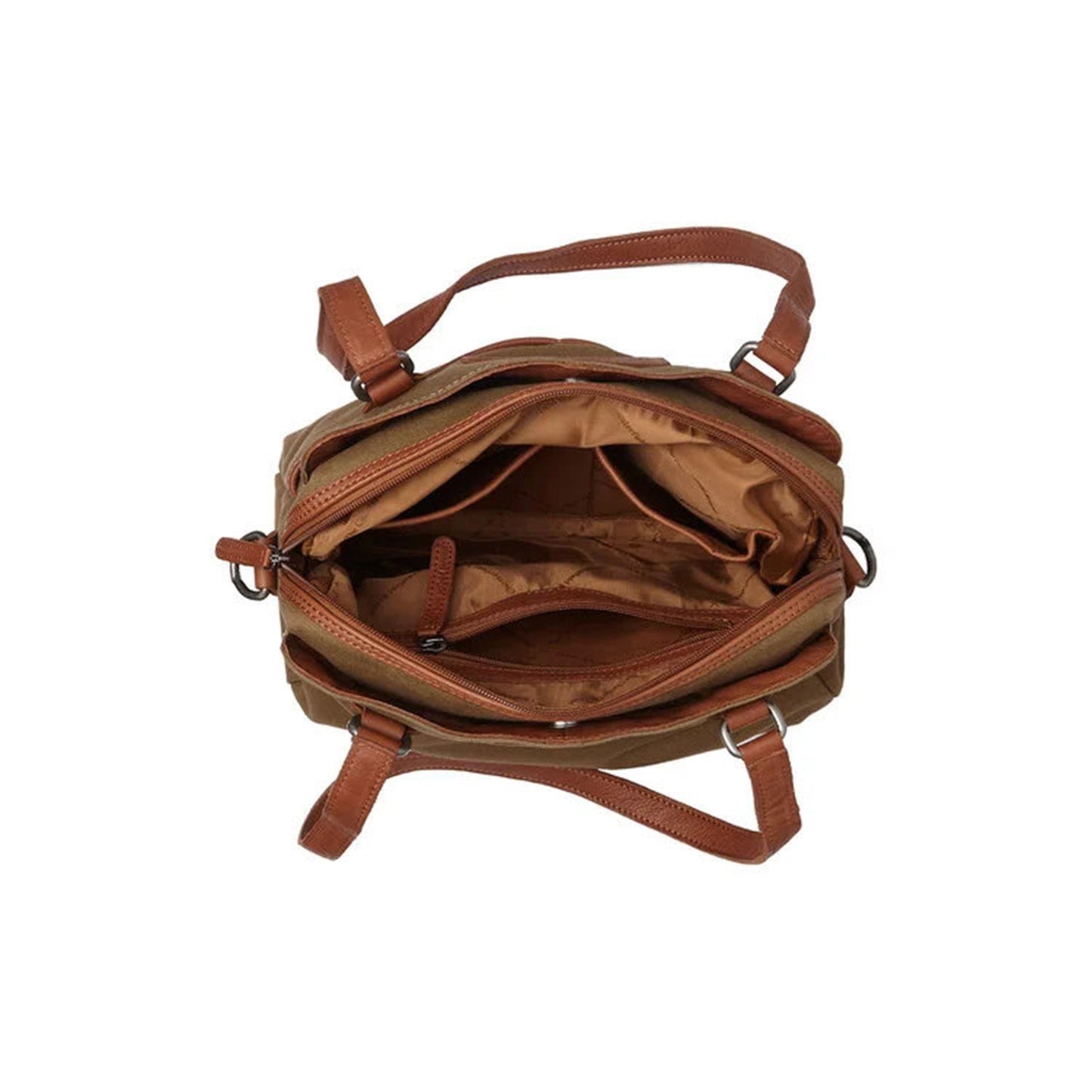 The Chesterfield Brand Milora Washed Canvas Shoulderbag olive green