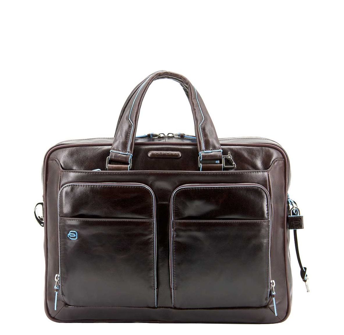 Piquadro Blue Square Organized Laptop & iPad Case brown