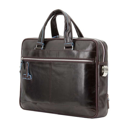 Piquadro Blue Square Organized Laptop & iPad Case brown