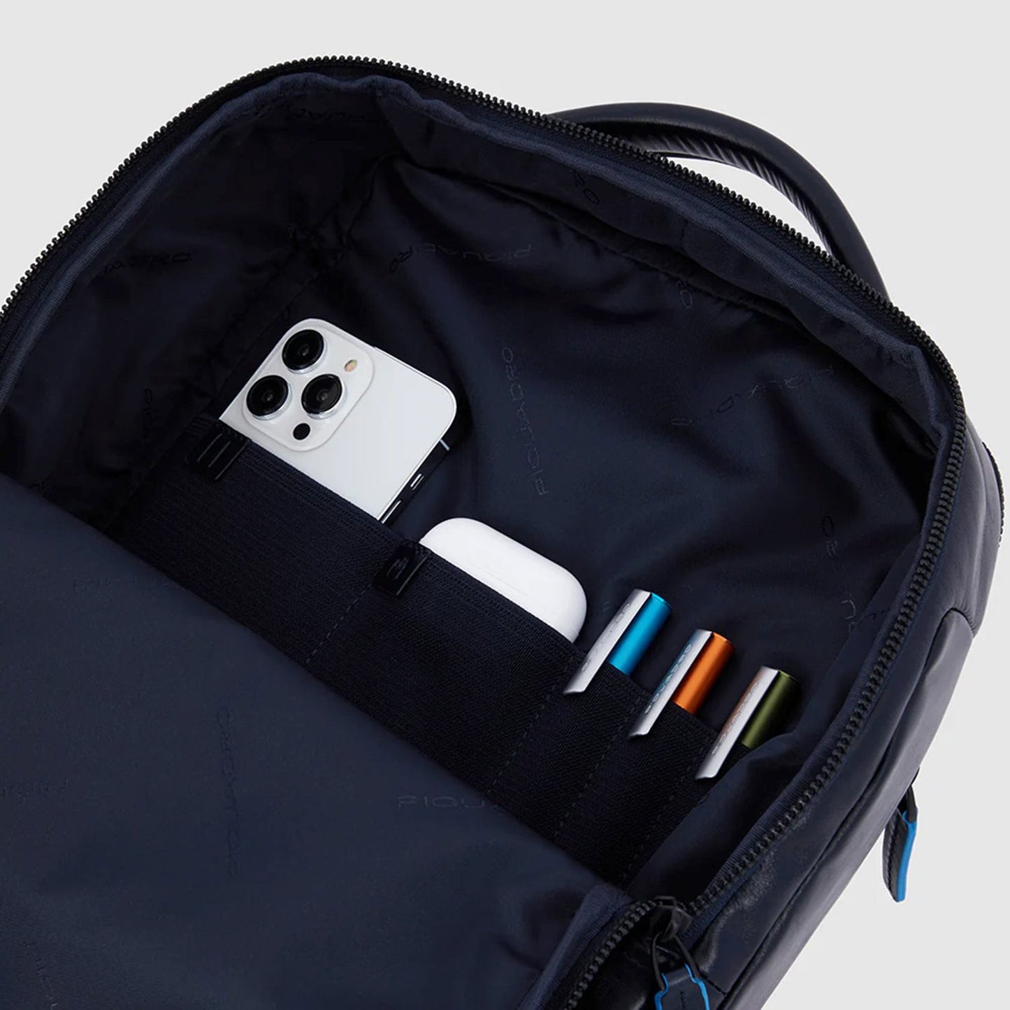 Piquadro Blue Square Revamp Laptop Backpack blue