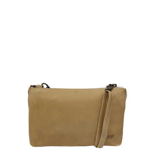 Bear Design Cow Lavato Clutch beige