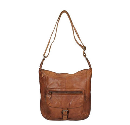 Bear Design Cow Lavato Dames Schoudertas cognac