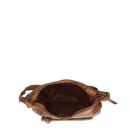 Bear Design Cow Lavato Dames Schoudertas cognac