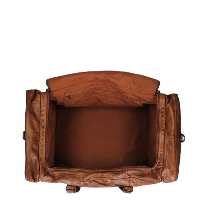 Bear Design Cow Lavato Weekendtas cognac
