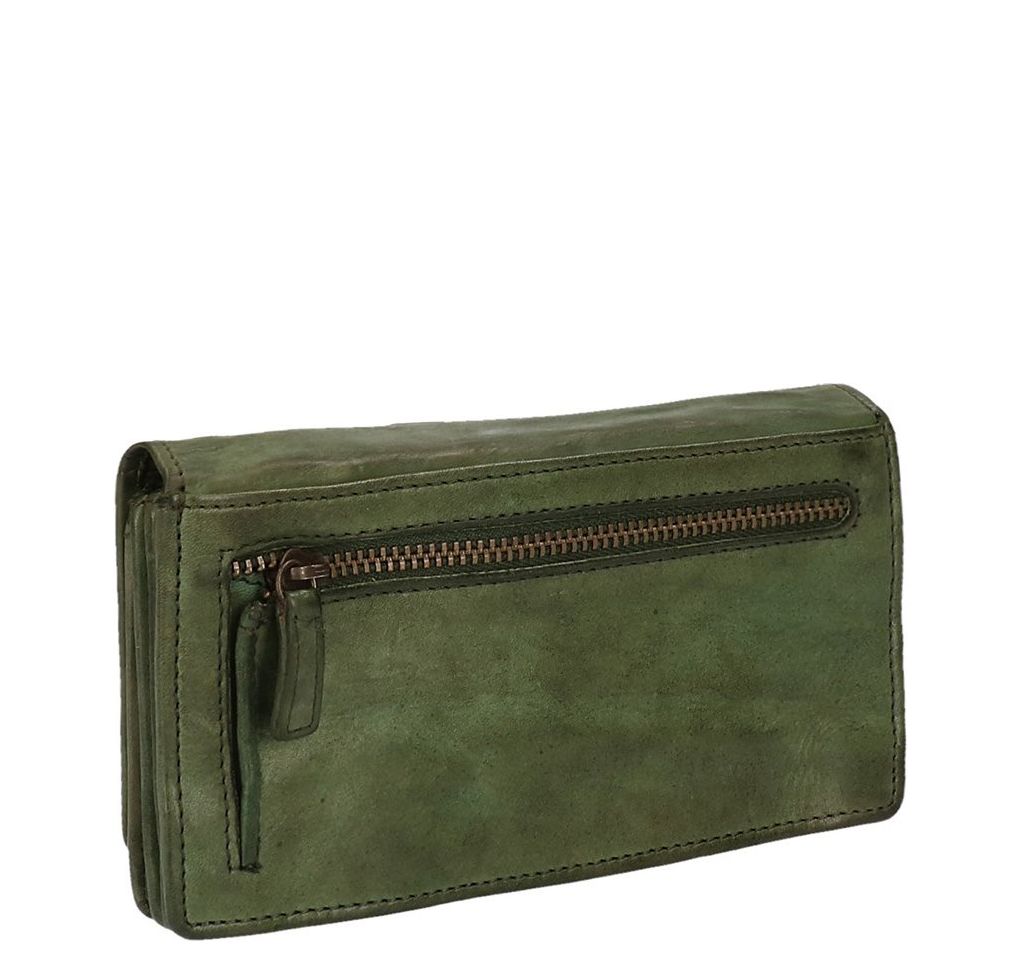 Bear Design Cow Lavato Dames Portemonnee 12cc olive green