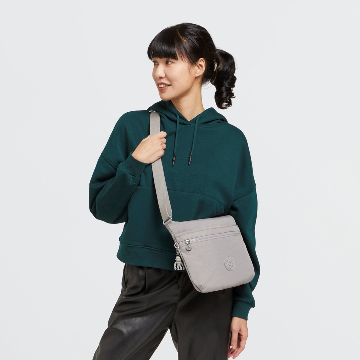 Kipling Arto Shoulder Bag Grey Gris