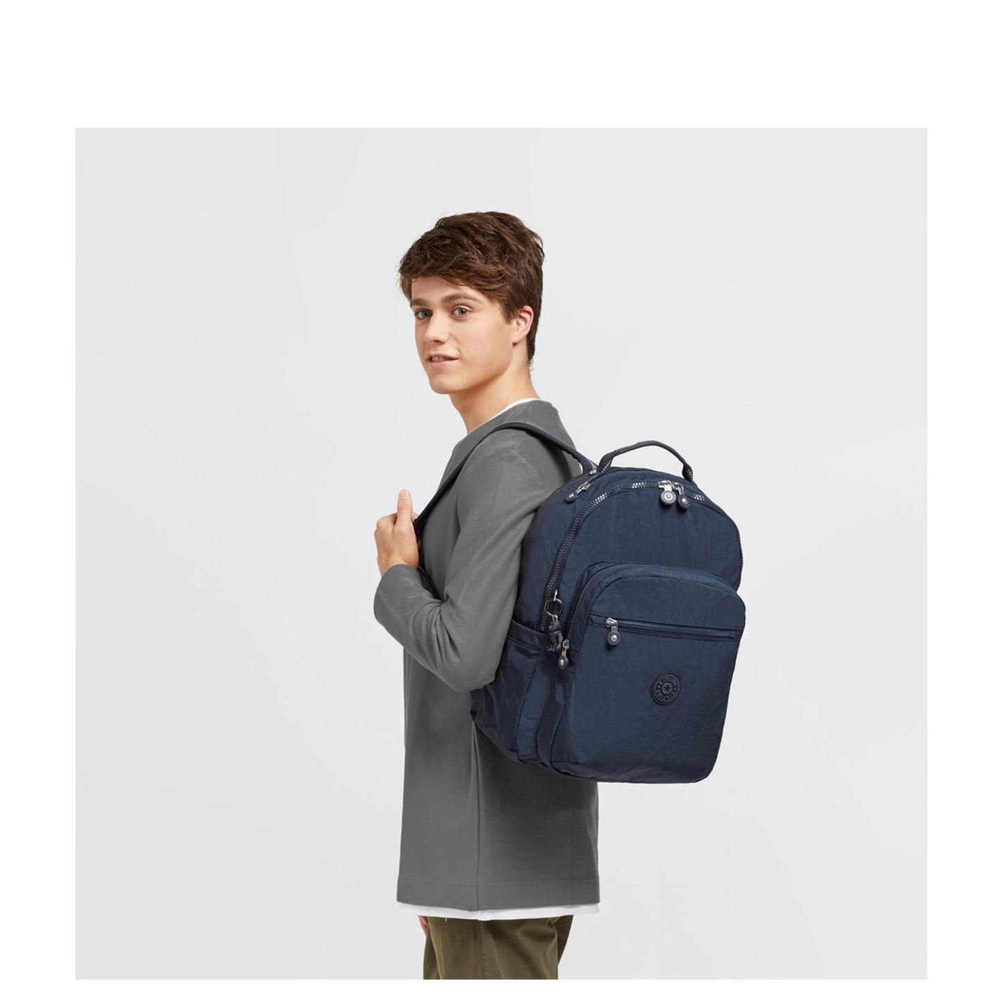 Kipling Seoul Rugzak blue bleu 2