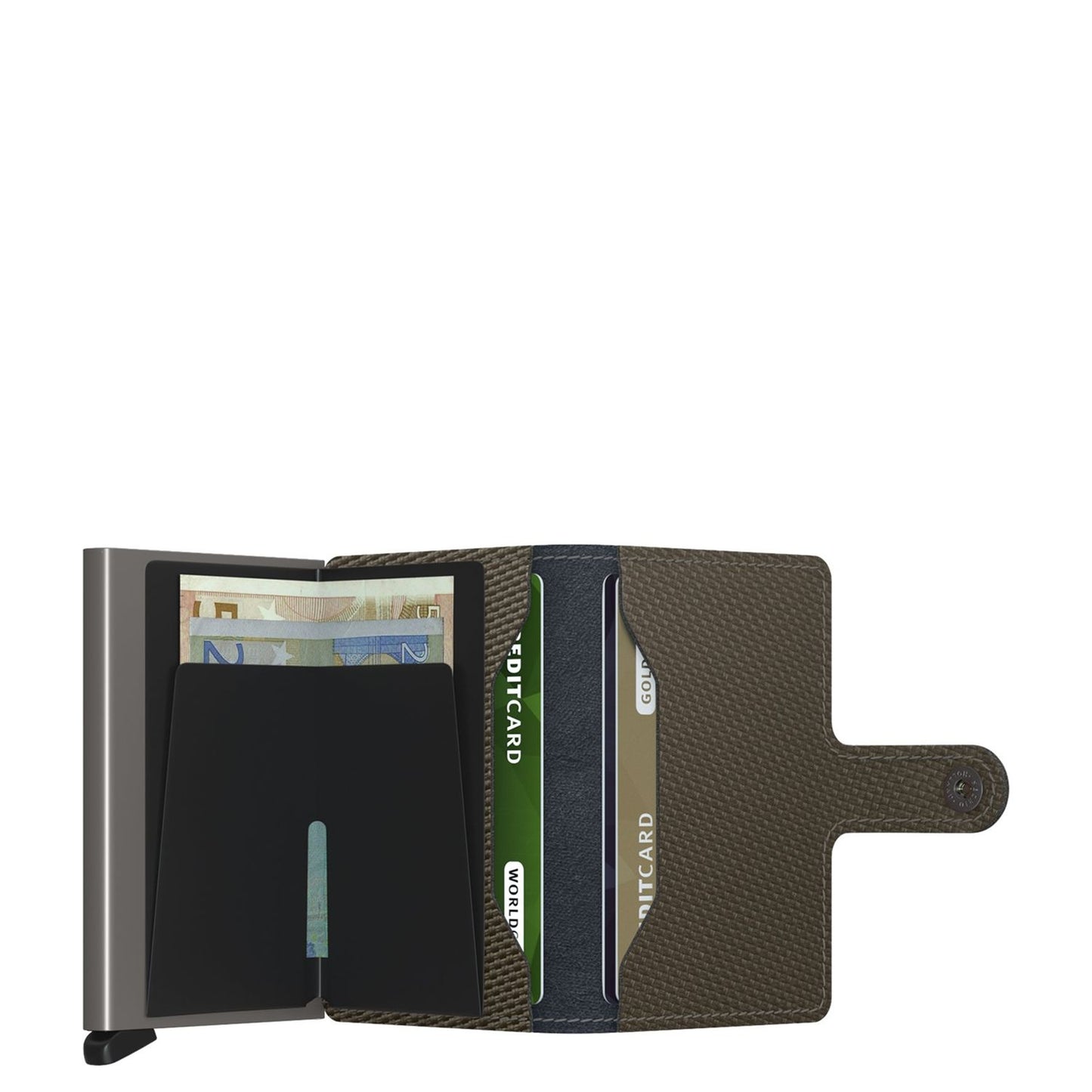 Secrid Miniwallet Portemonnee Carbon khaki