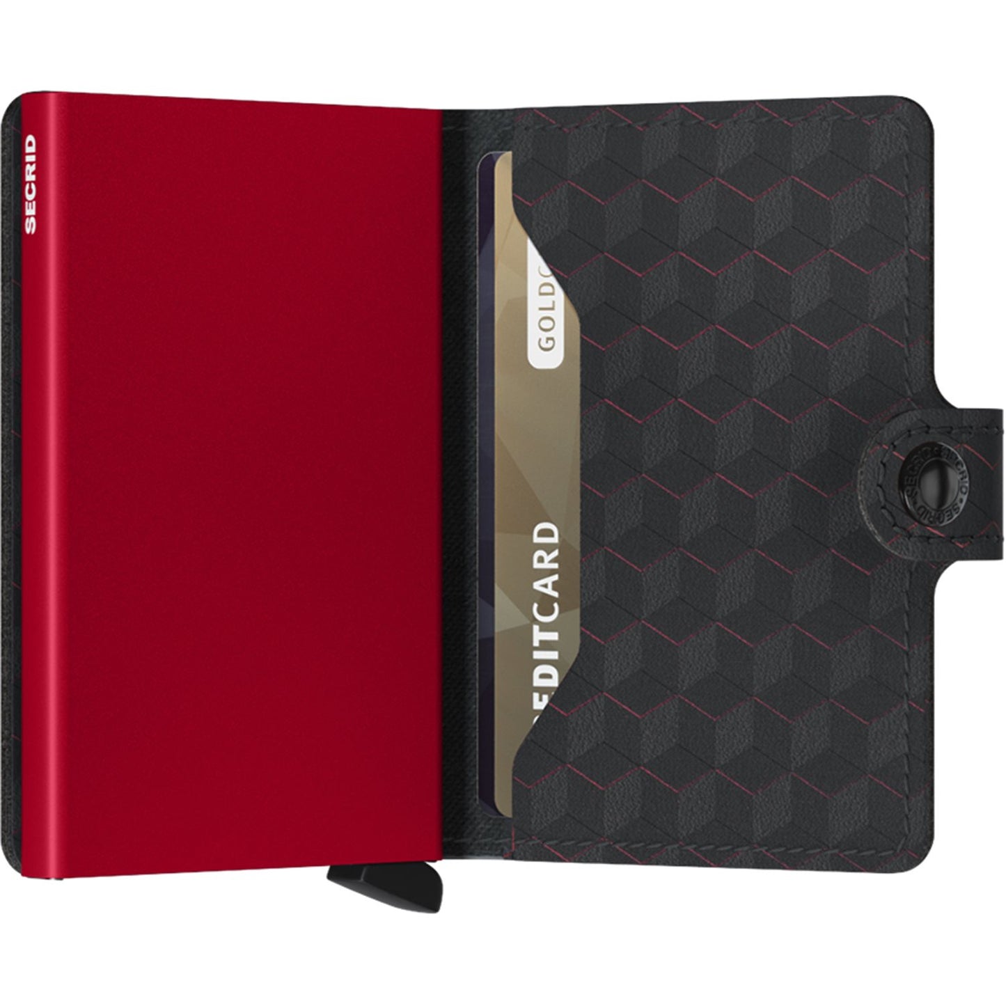 Secrid Miniwallet Wallet Optical black &amp; red