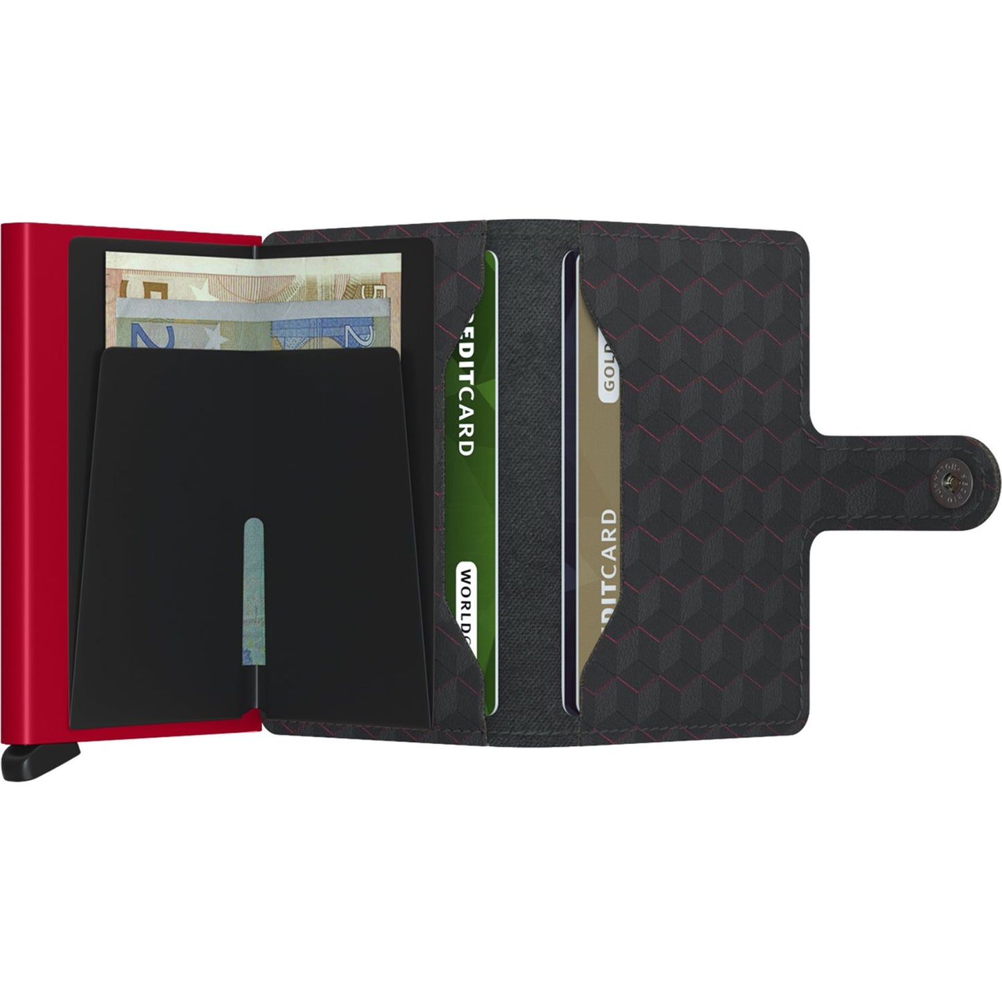 Secrid Miniwallet Wallet Optical black &amp; red