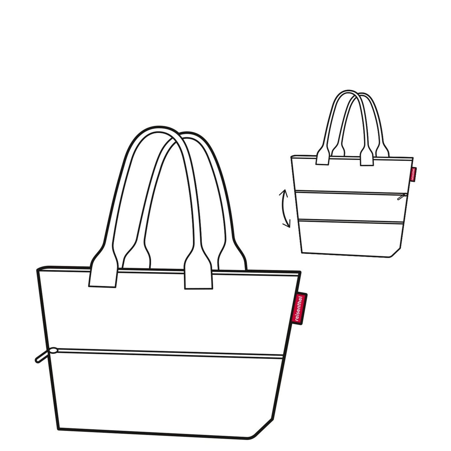 Reisenthel Shopping Shopper e1 twist zilver