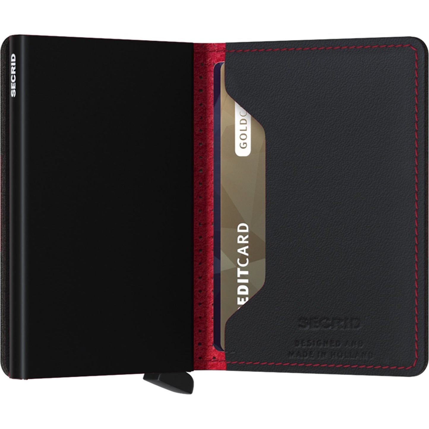 Secrid Slimwallet Portemonnee Perforated black & red