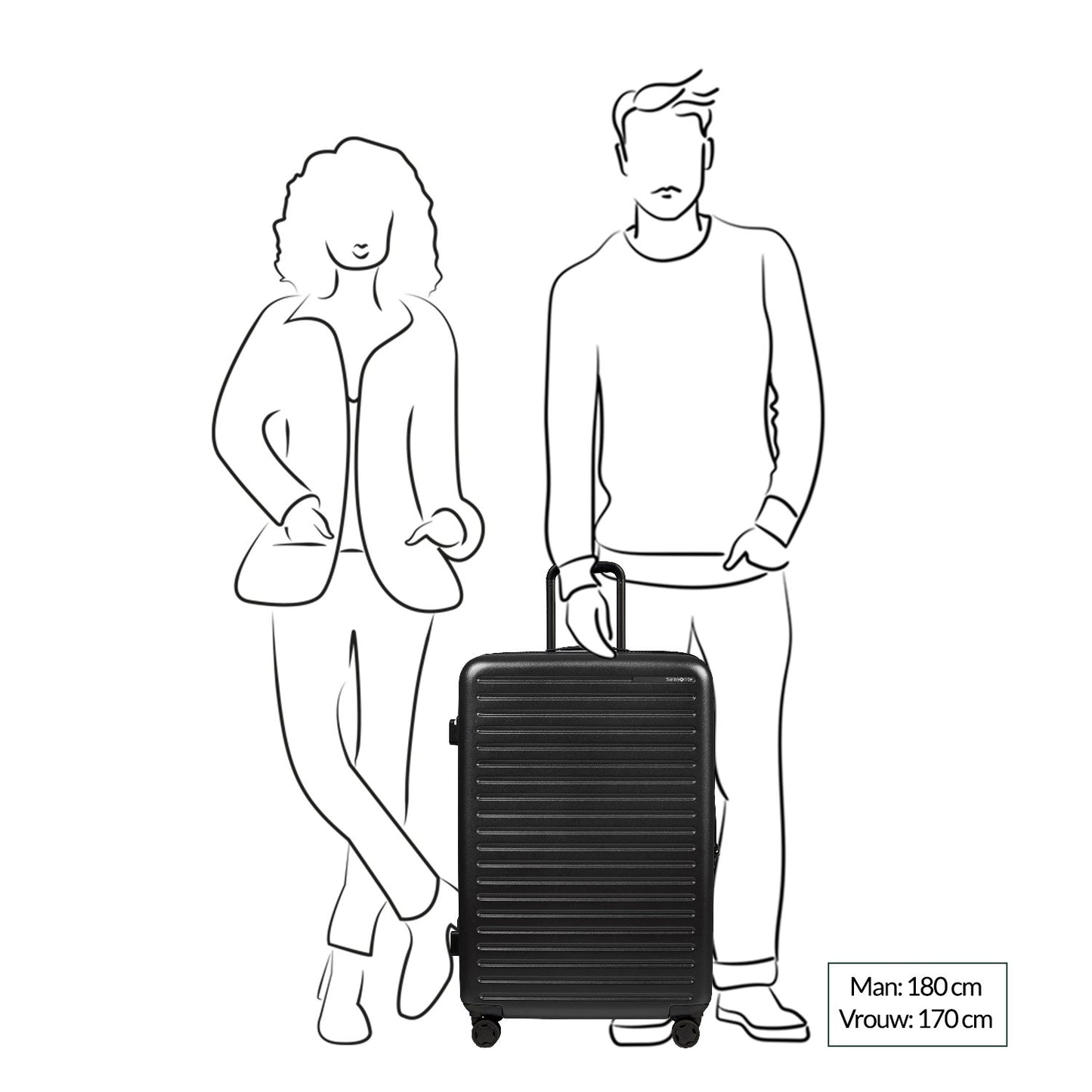 Samsonite Stackd Spinner 75 navy