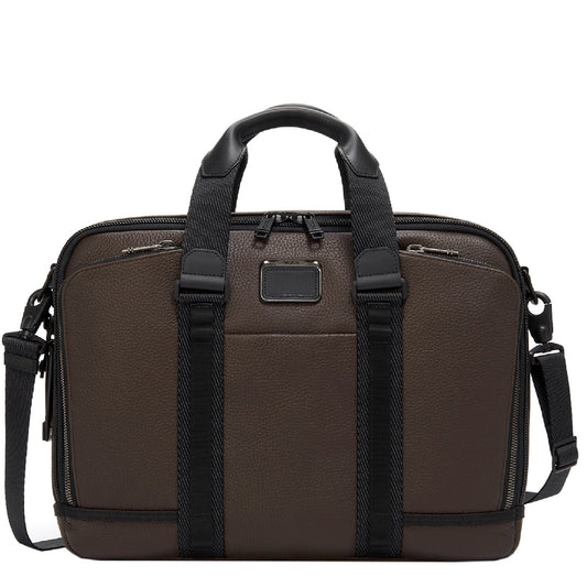 TUMI Alpha Bravo Albany Advanced Brief dark brown