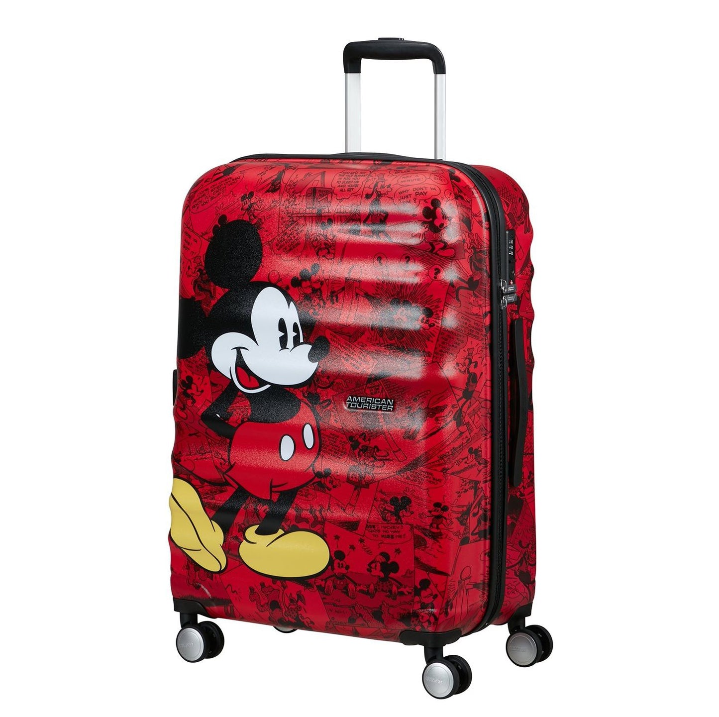 American Tourister Wavebreaker Disney Spinner 67/24 TSA mickey comics red
