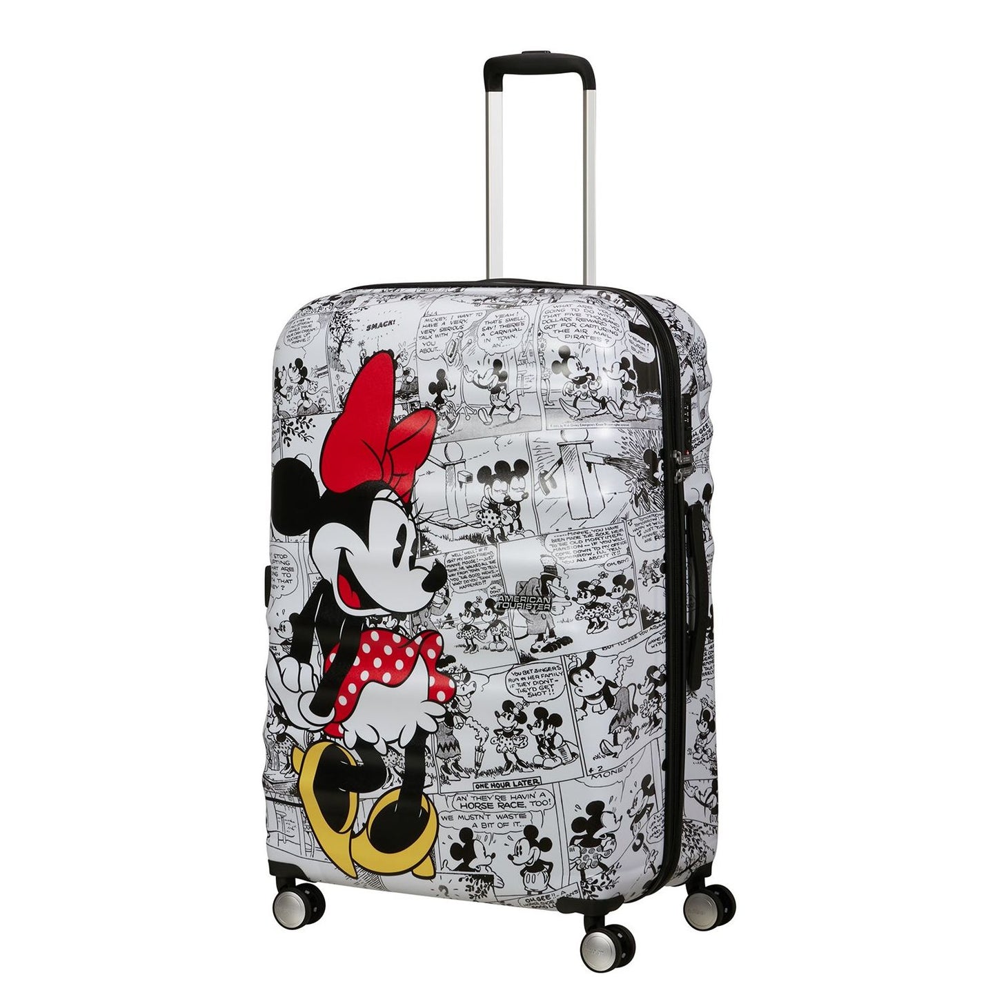 American Tourister Wavebreaker Disney Spinner 77/28 TSA minnie comics white