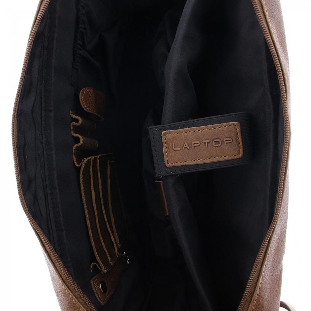 Plevier Urban Surrey Laptop bag 1 compartment 17.3" cognac