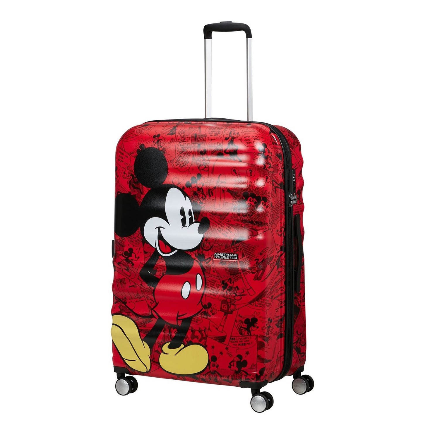 American Tourister Wavebreaker Disney Spinner 77/28 TSA mickey comics red