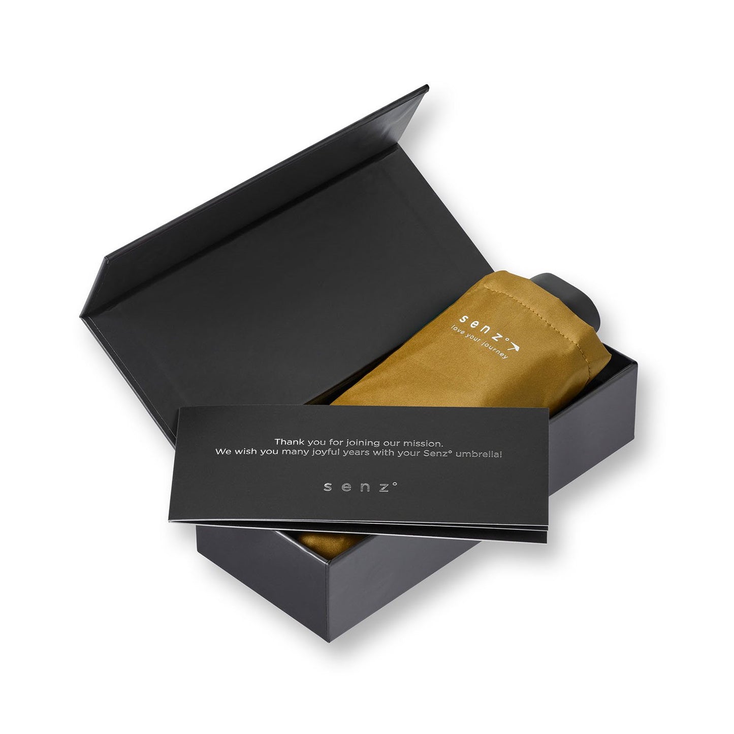 Senz Micro Foldable Storm Umbrella golden palm