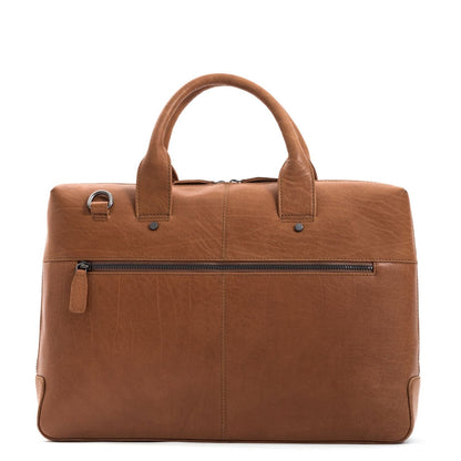 Plevier Basalt Leren Enkelvaks Laptoptas 15.6'' cognac