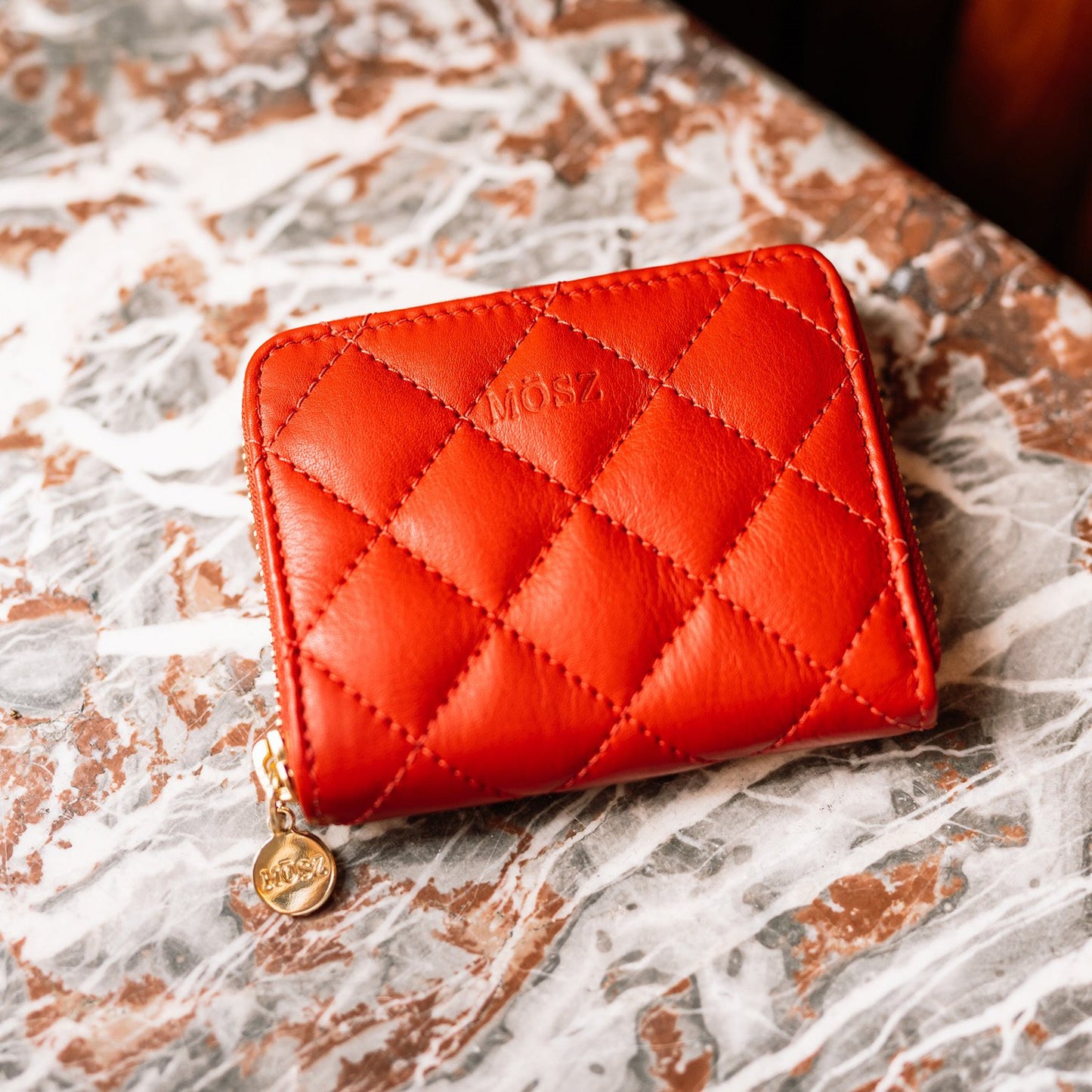 MOSZ Sophie Wallet Quilted red