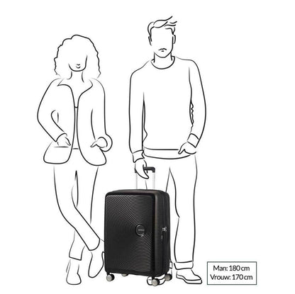 American Tourister Soundbox Spinner 67 Expandable stone blue