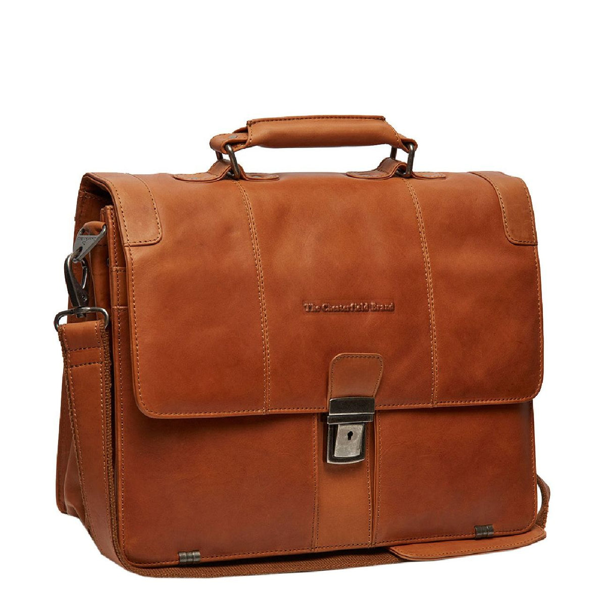 The Chesterfield Brand Stuttgart Businesstas cognac
