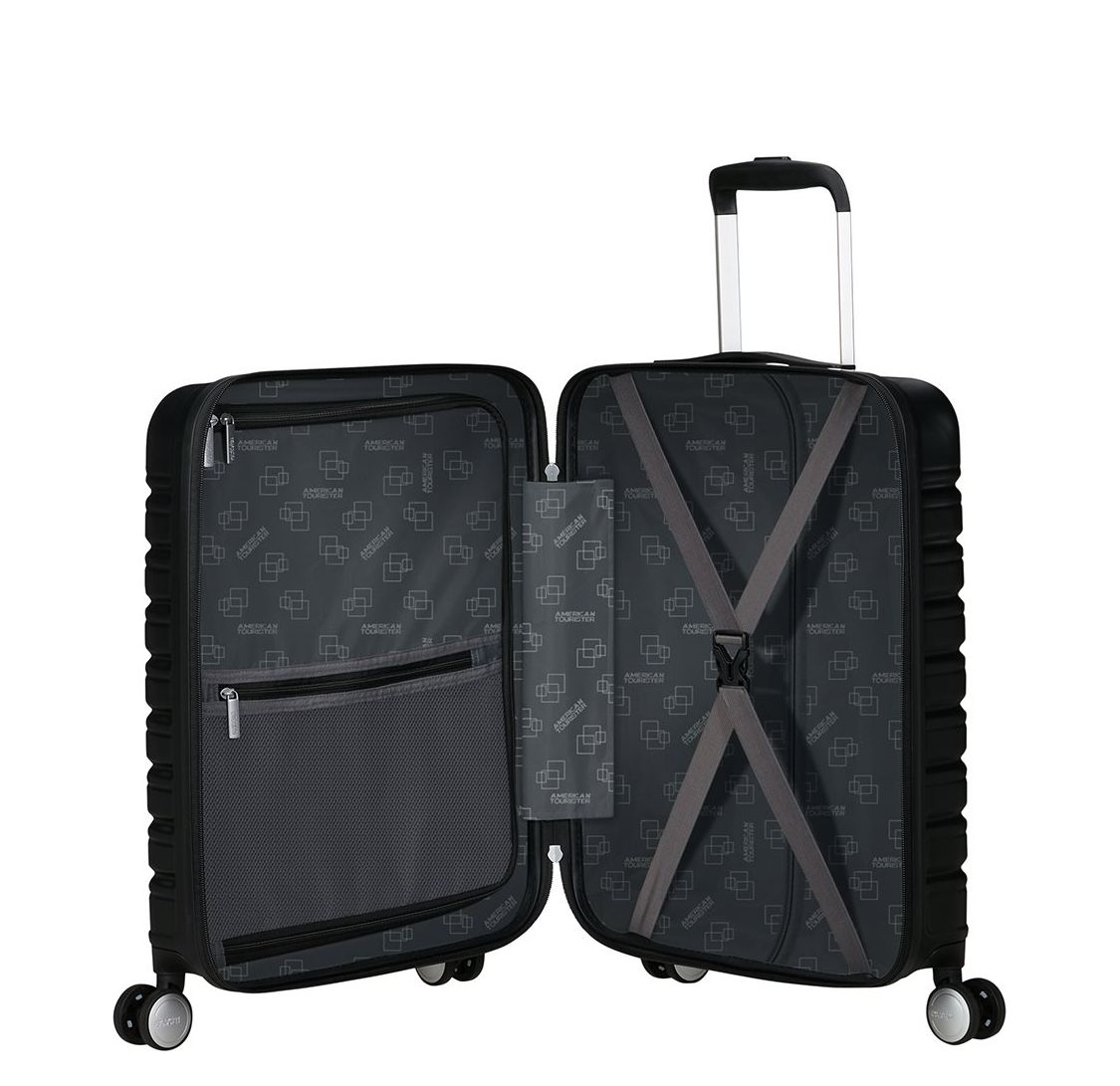 American Tourister Flashline Spin. 55/20 Frontloader Cabin Trolley shadow black