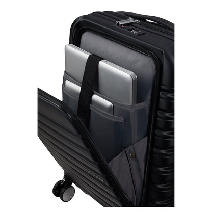 American Tourister Flashline Spin. 55/20 Frontloader Cabin Trolley shadow black