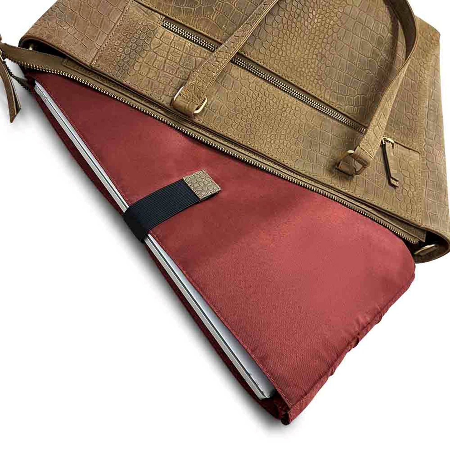 MÔSZ Viona Croco Laptopbag 15.6" taupe