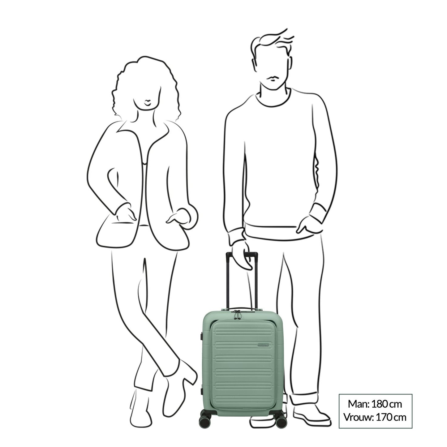 American Tourister Novastream Spinner 55 Exp Smart nomad green