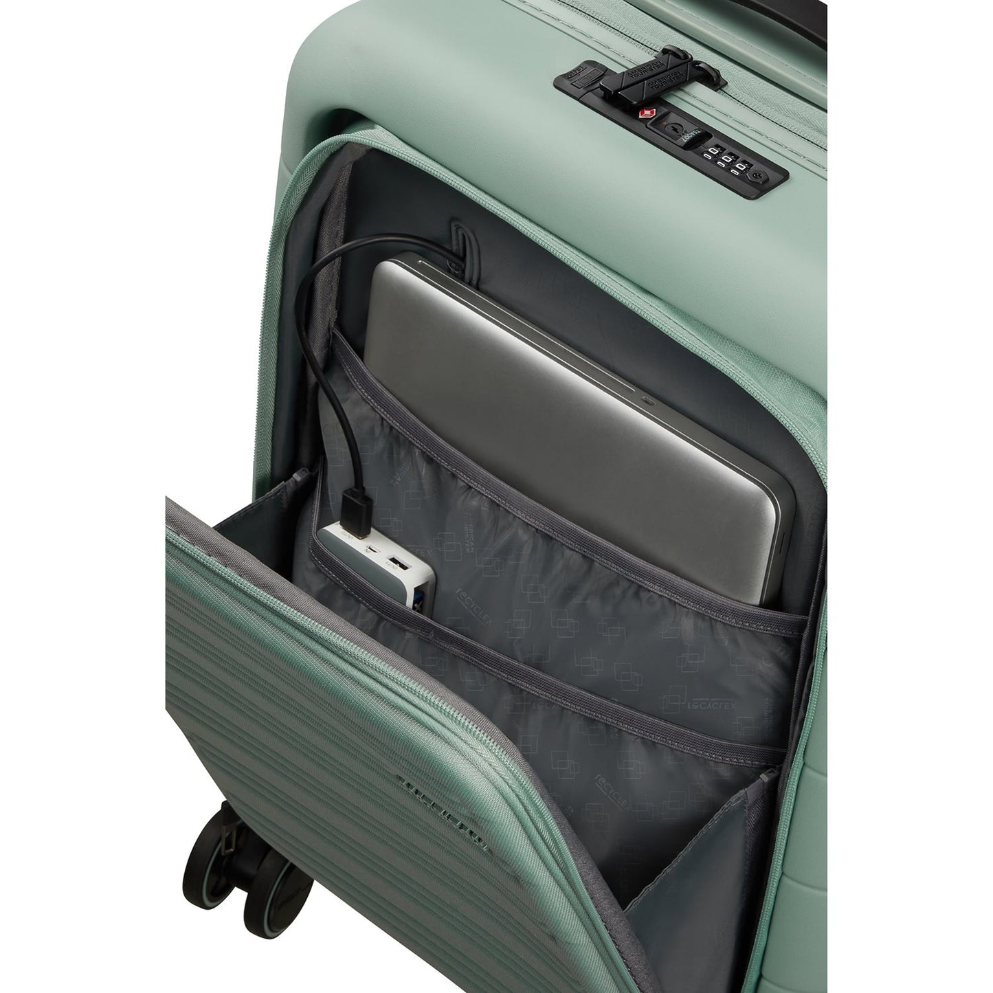 American Tourister Novastream Spinner 55 Exp Smart nomad green
