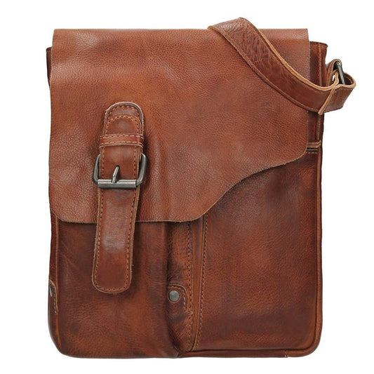 Bear Design Cow Lavato Schoudertas cognac