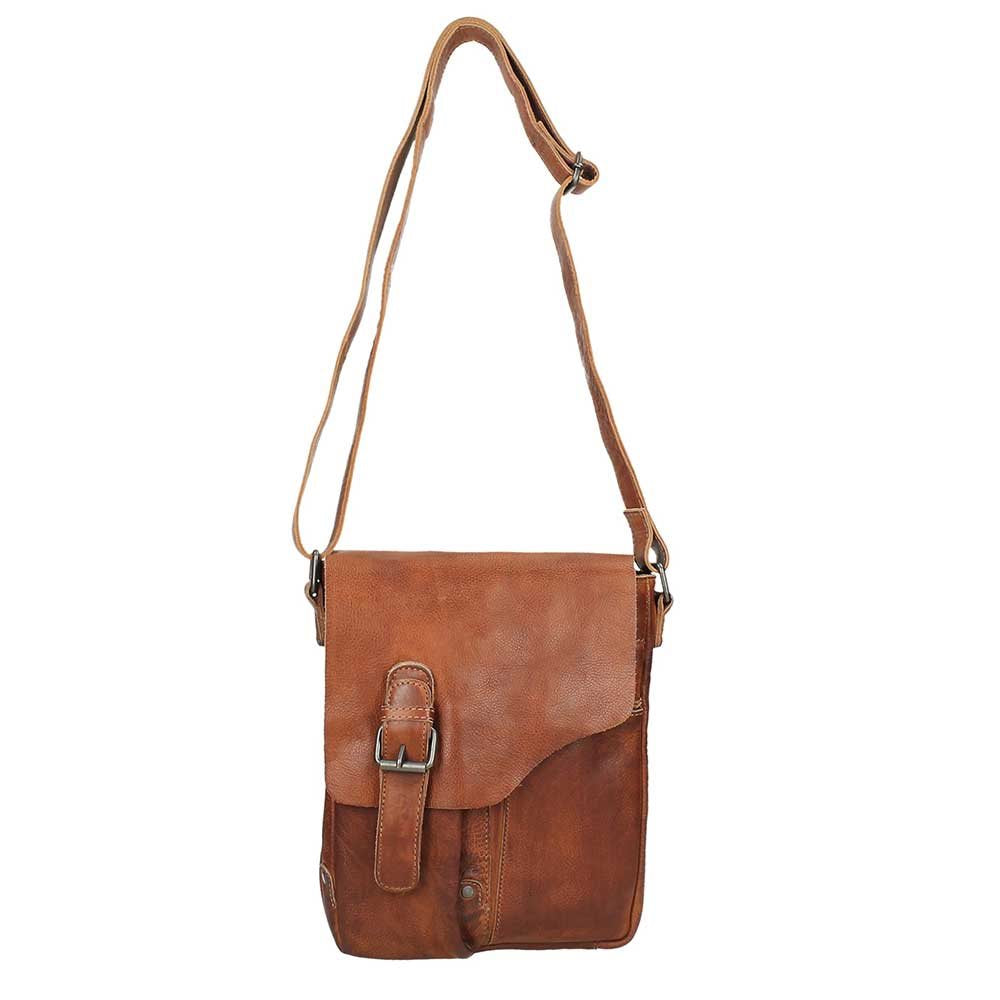 Bear Design Cow Lavato Shoulder bag cognac