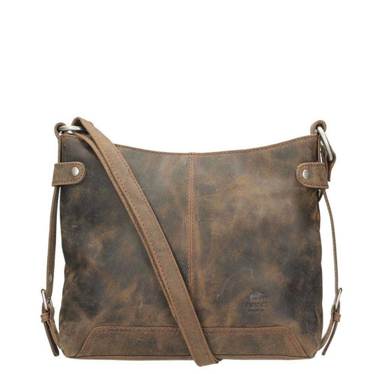 Bear Design Dark Nature Shoulder Bag brown