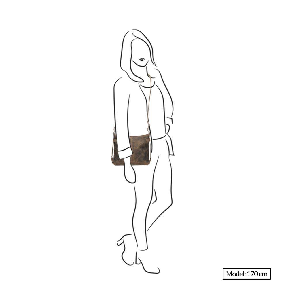 Bear Design Dark Nature Shoulder Bag brown