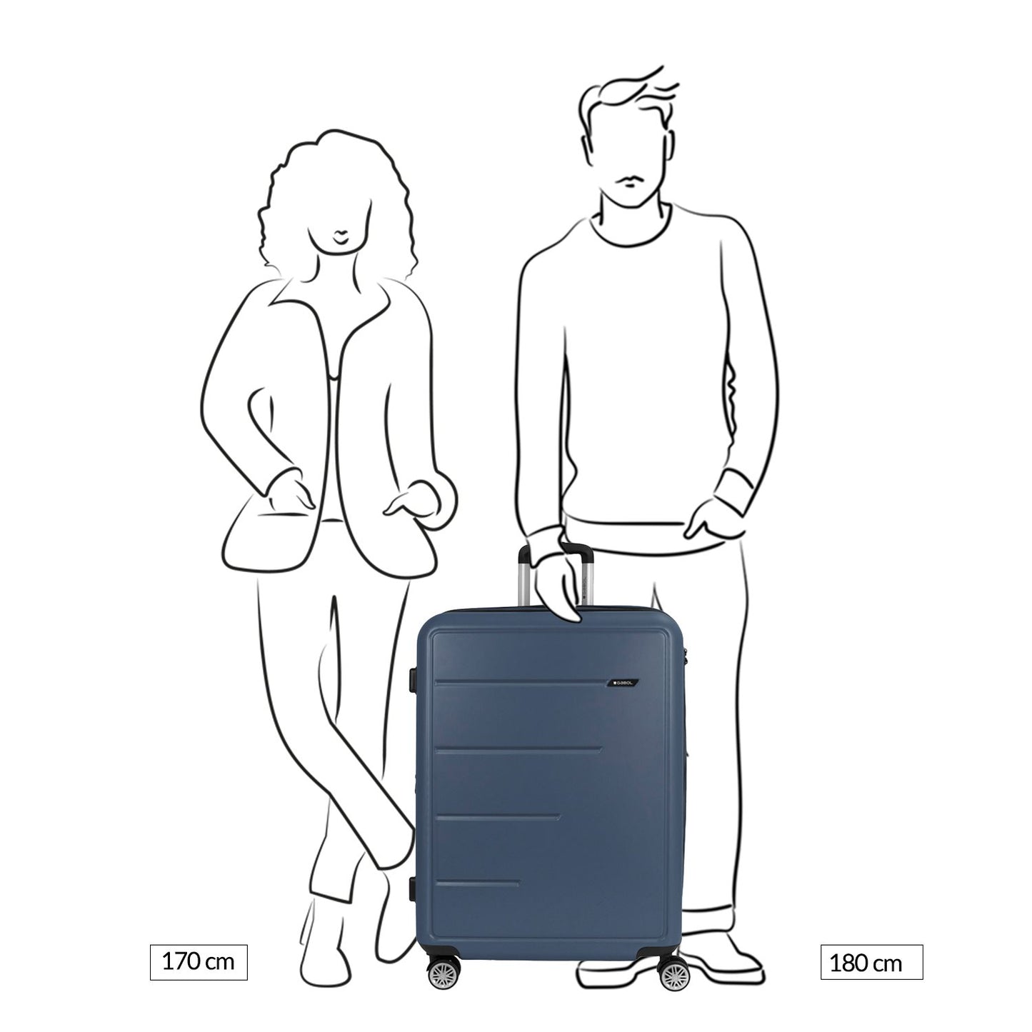 Gabol Future Plus Trolley 78 azul marino