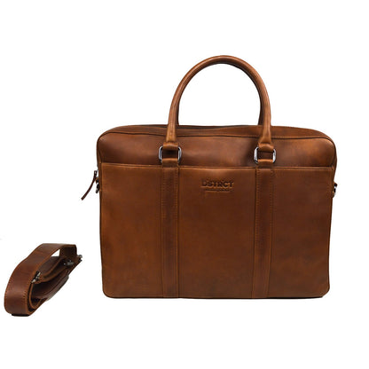DSTRCT Premium Collection Laptopbag 15,6" cognac