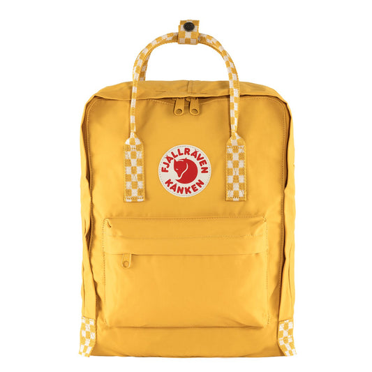 Fjallraven Kanken ochre-chess pattern