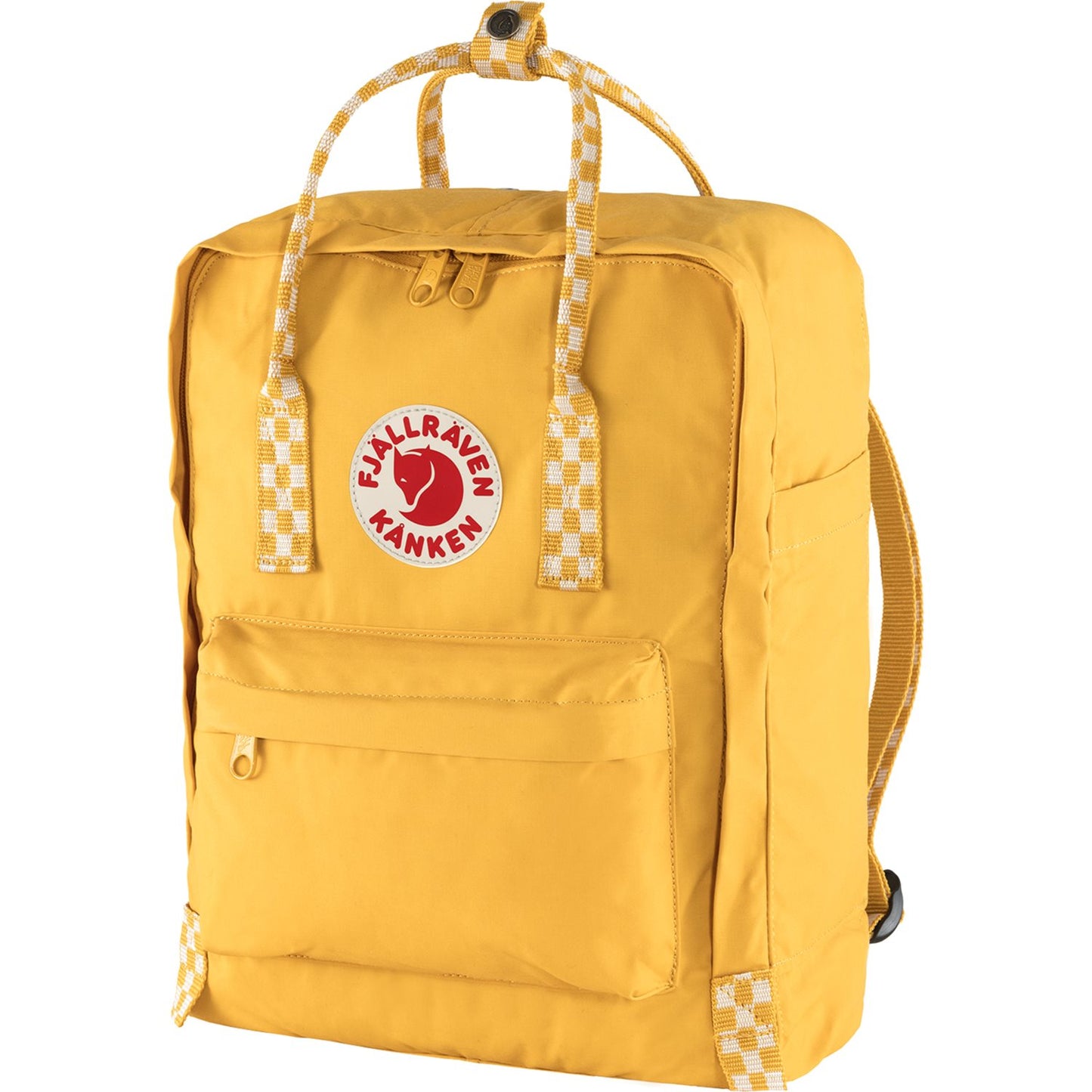 Fjallraven Kanken ochre-chess pattern