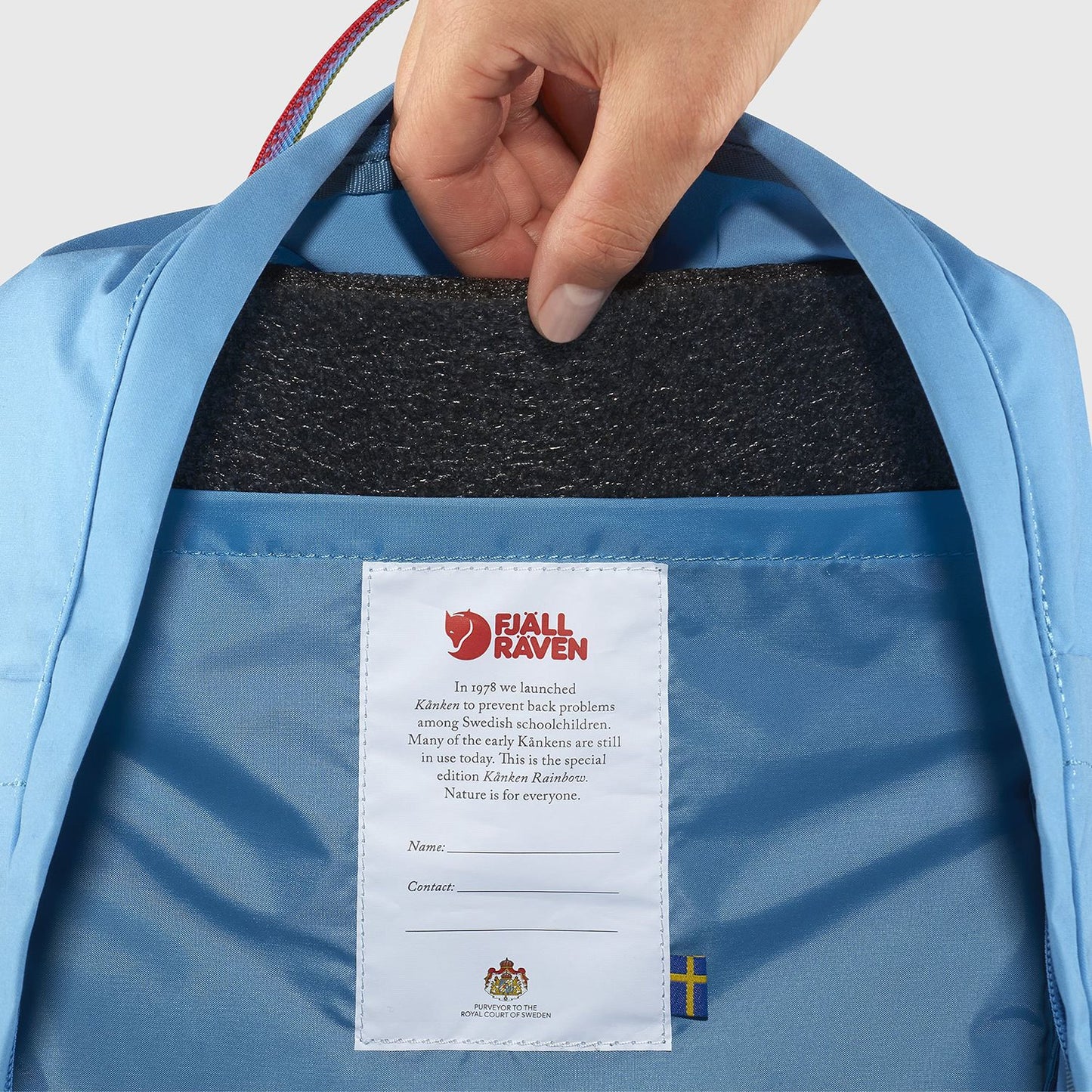 Fjallraven Kanken Rainbow Rugzak air blue/rainbow pattern