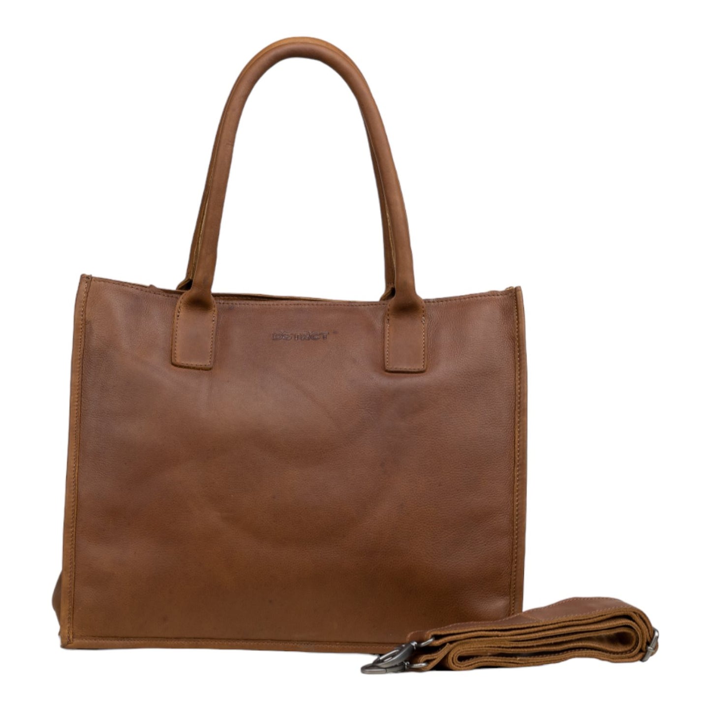DSTRCT Preston Park A4 Working Bag Laptop Bag cognac