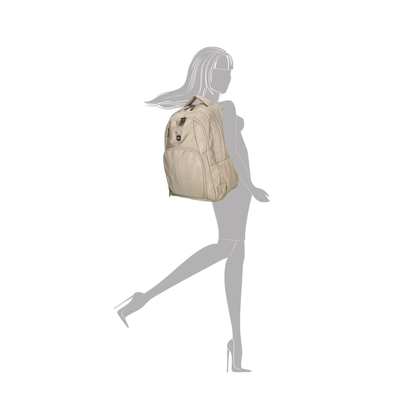 Enrico Benetti Cornell Laptop Backpack 17" champagne