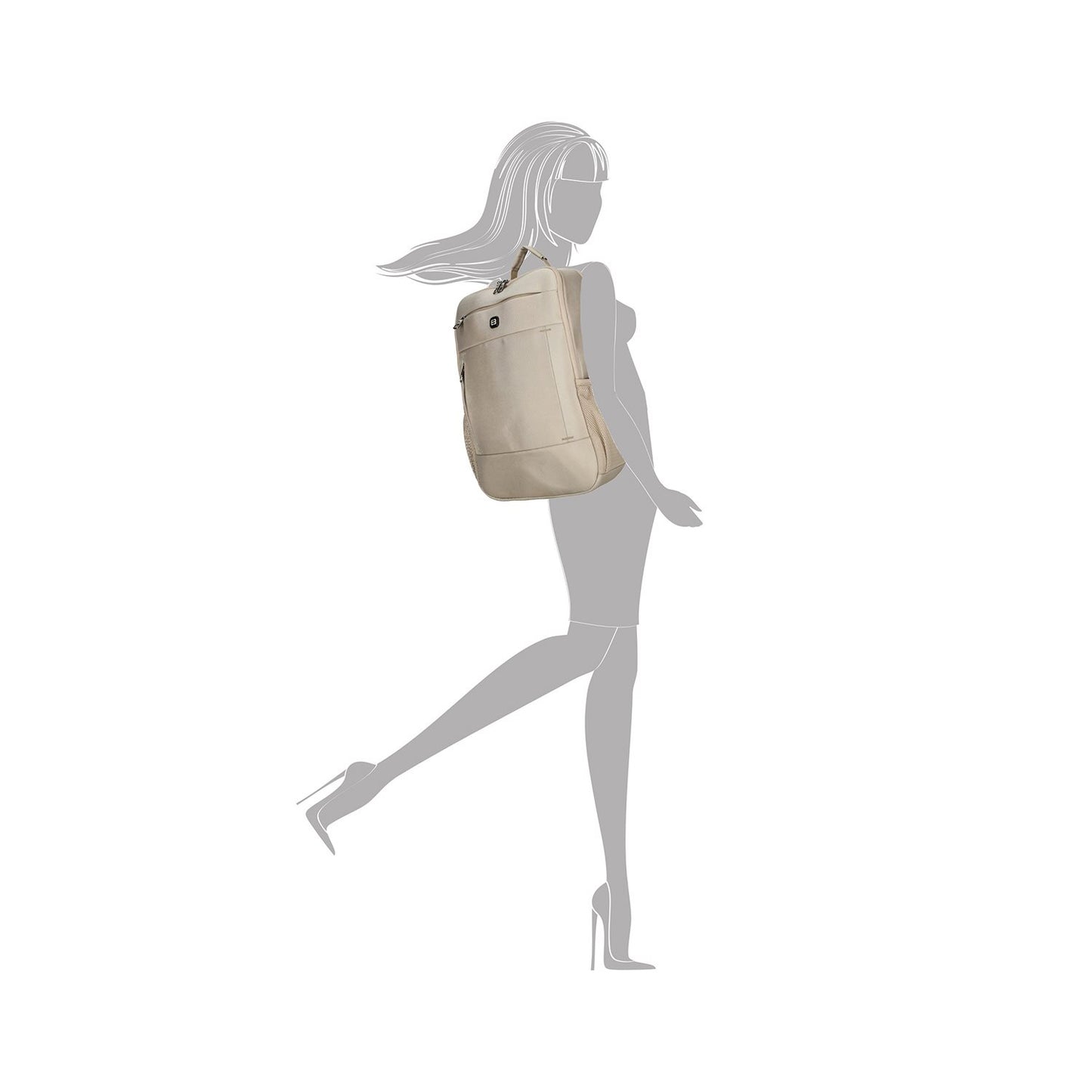 Enrico Benetti Cornell Laptop Backpack 15" champagne
