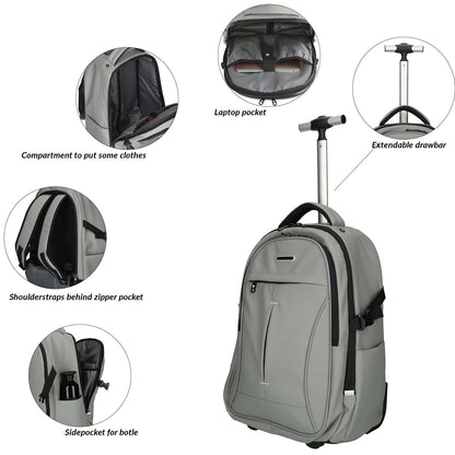 Enrico Benetti Northern Backpack Trolley 17" grey