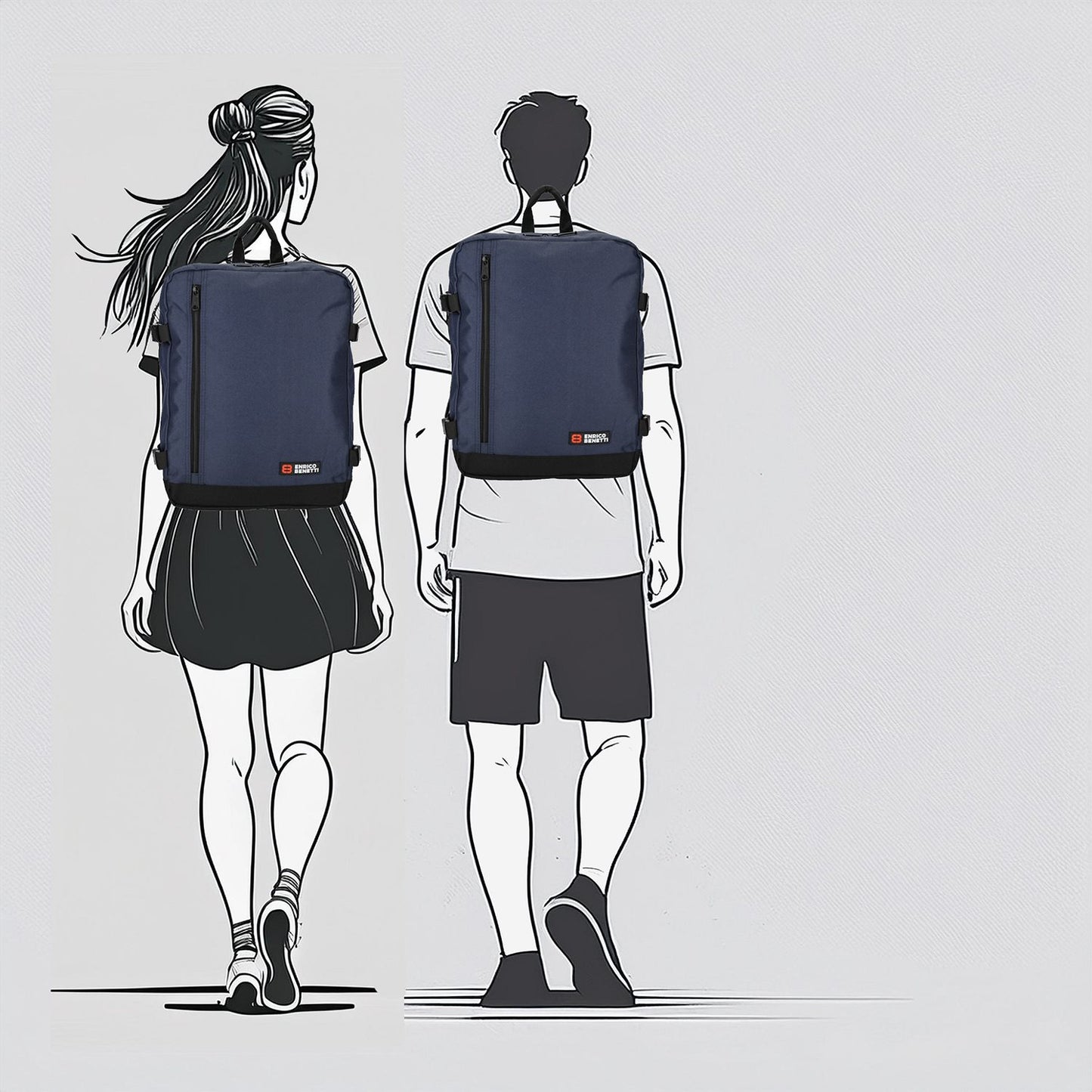 Enrico Benetti Amsterdam Cabin Backpack 17" navy