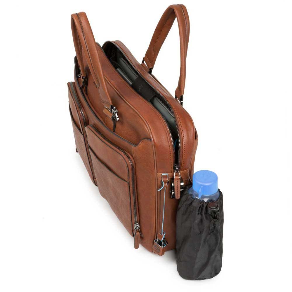 Piquadro Black Square Computer Briefcase 15" tobacco