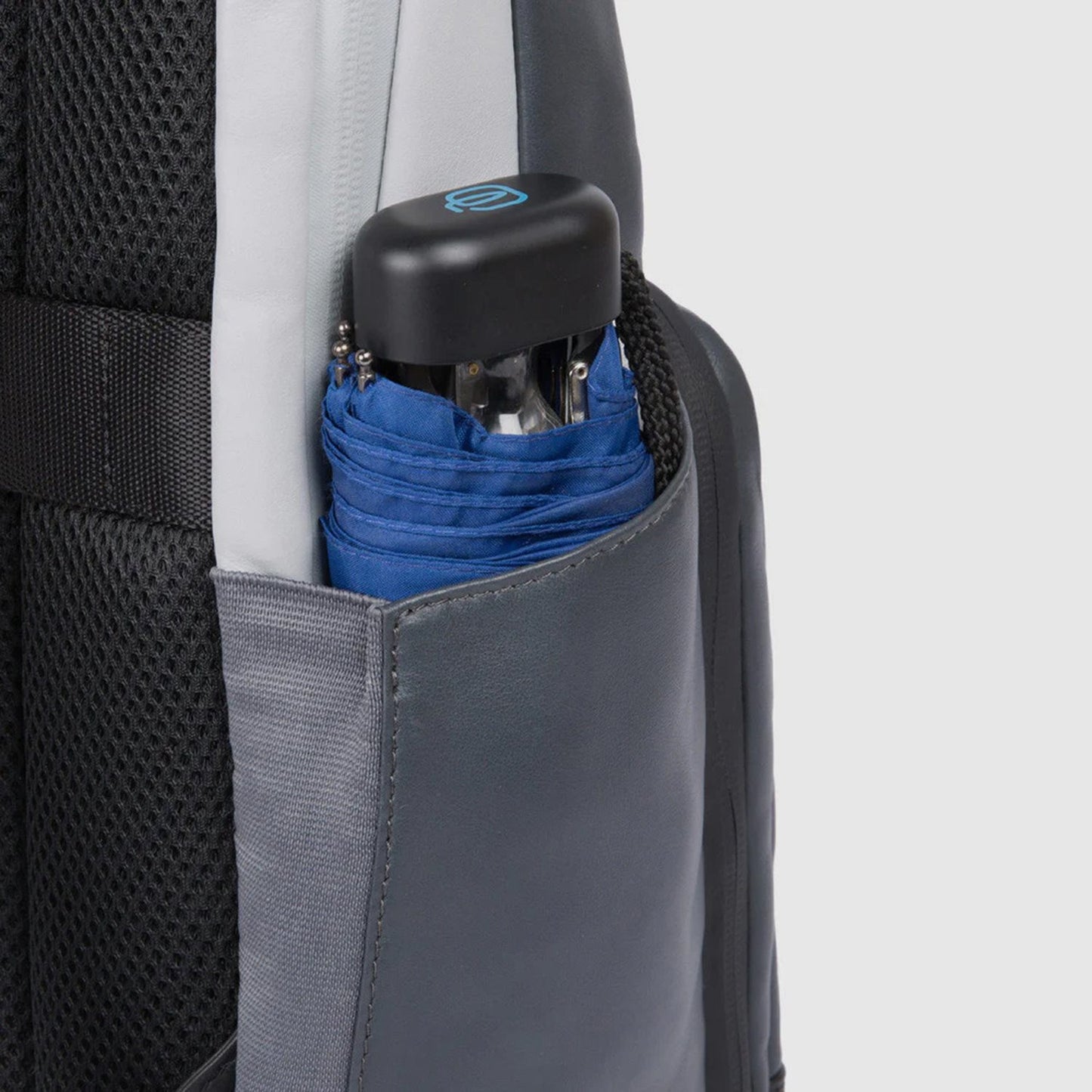 Piquadro Urban Leather Backpack black/grey
