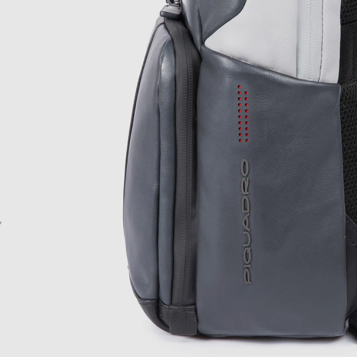Piquadro Urban Leather Backpack black/grey