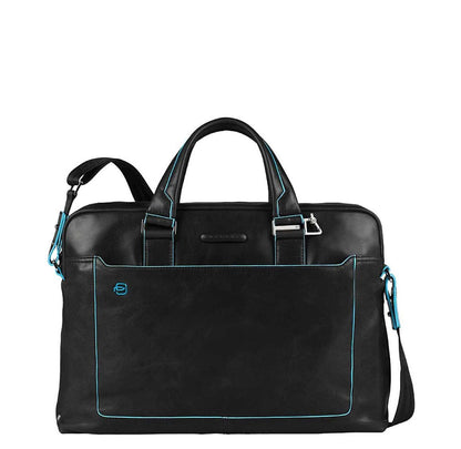 Piquadro Blue Square Computer Portfolio Briefcase 15'' black